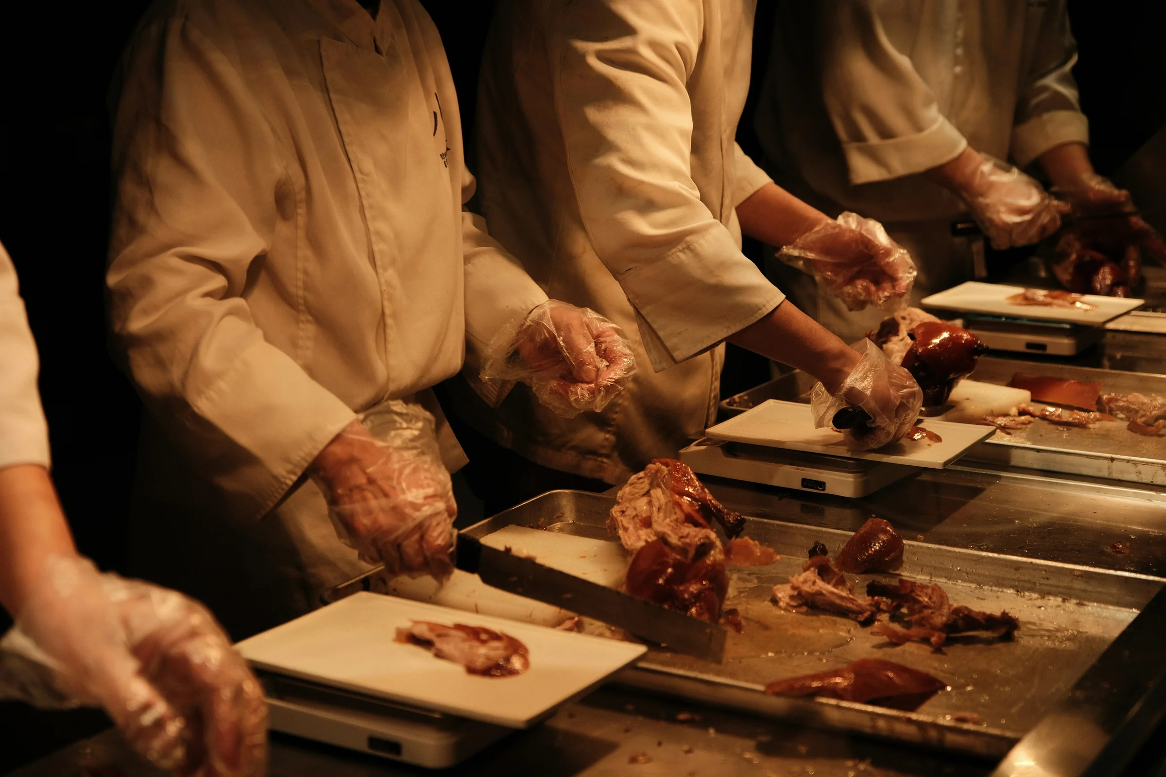 Hands-on knife skills training on cutting boards